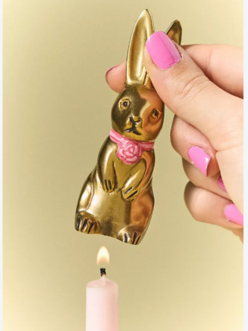 Anthropologie Bunny Snuffer in Rose Gold - NWT